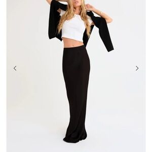 Rumored Archive Bias Black Maxi Skirt